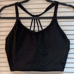 The North Face Black Strappy Tank Padded Sports Bra | Size S